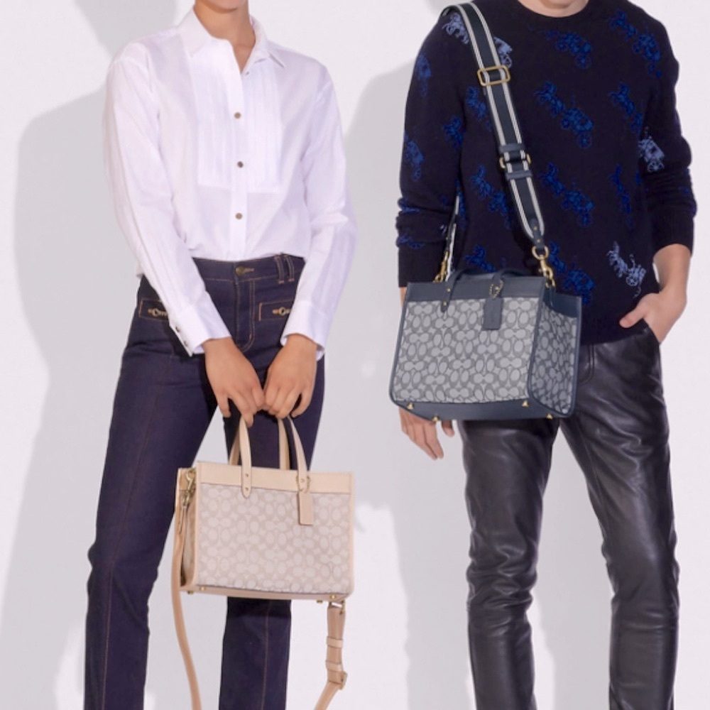 Coach Signature Jacquard Field Tote 30 - Picture 12 of 12